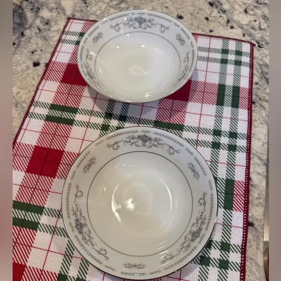 Vintage Fine Porcelain China “Diane” Dessert Bowls - 2 piece set - Picture 1 of 5